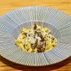 Tagliatelle con carbonara de presa ibérica y parmesano